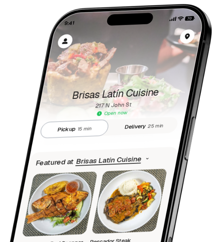 Brisas Latín Cuisine app preview